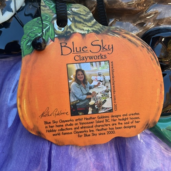 Blue Sky Clayworks Ceramic Purple Pumpkin Decor Figure. 2023 - Picture 8 of 10